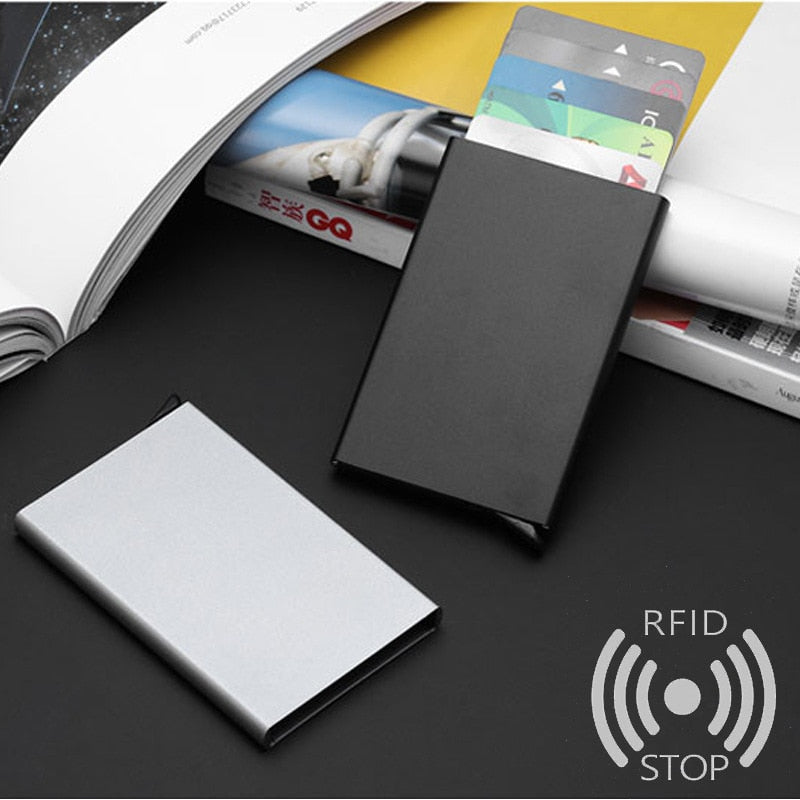 RFID Blocking Aluminum Metal Case Credit Card Holder