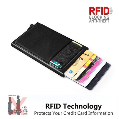 RFID Aluminum Credit Card Wallet With Cash Holder