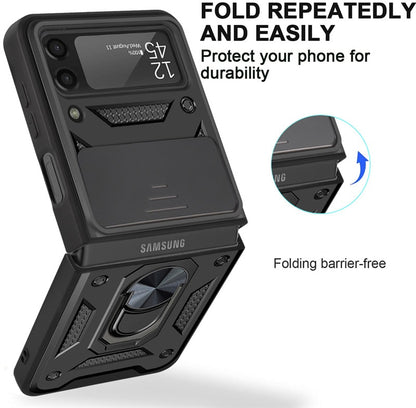 Samsung Galaxy Z Flip Magnetic Car Ring Shockproof Armor Cover
