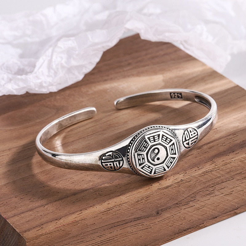 Silver Colour Vintage Ethnic Style Good Luck Pattern Bangles - iRelax® Australia