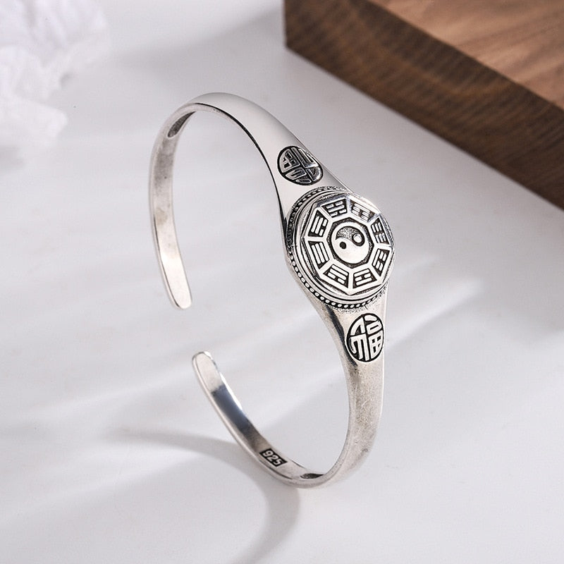 Silver Colour Vintage Ethnic Style Good Luck Pattern Bangles - iRelax® Australia