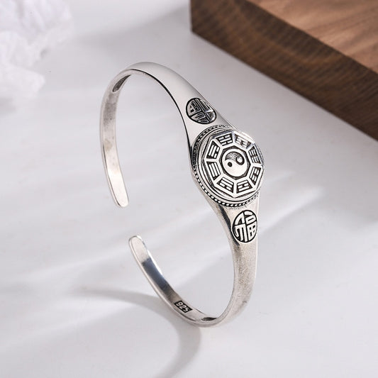 Silver Colour Vintage Ethnic Style Good Luck Pattern Bangles