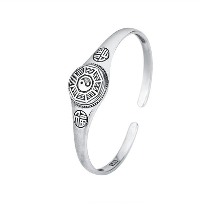 Silver Colour Vintage Ethnic Style Good Luck Pattern Bangles