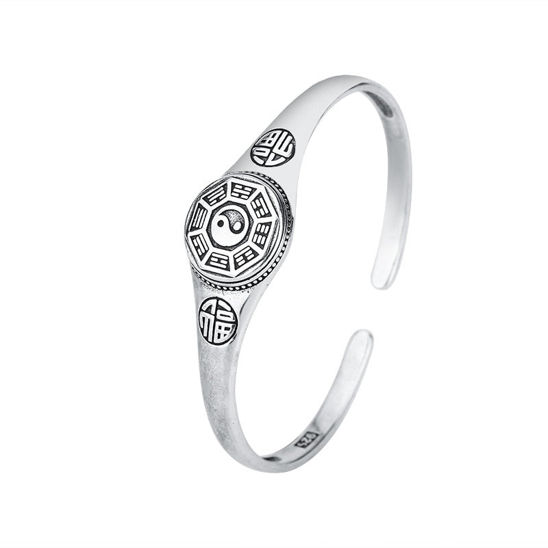 Silver Colour Vintage Ethnic Style Good Luck Pattern Bangles - iRelax® Australia