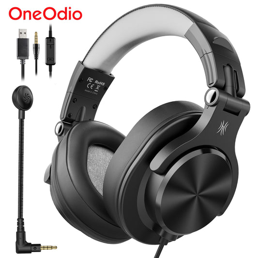 OneOdio A71D Wired Computer Gaming Headset With Detachable Microphone