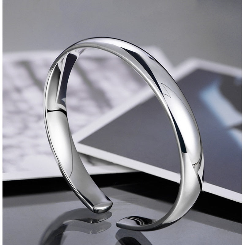 Silver Colour Trendy Couples Cuff Bangles & Bracelet Default Title - iRelax® Australia