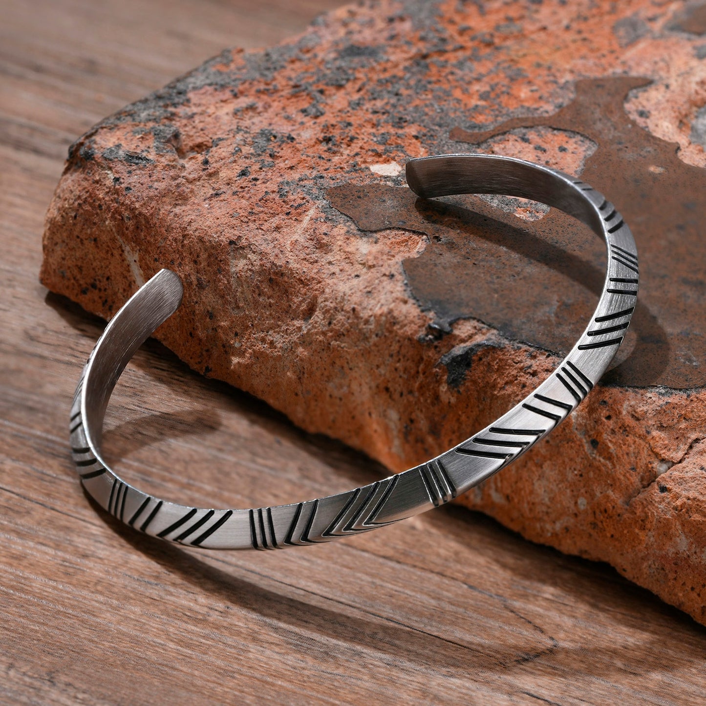 Viking Cuff Retro Tone Stainless Steel Pulseira Bracelet