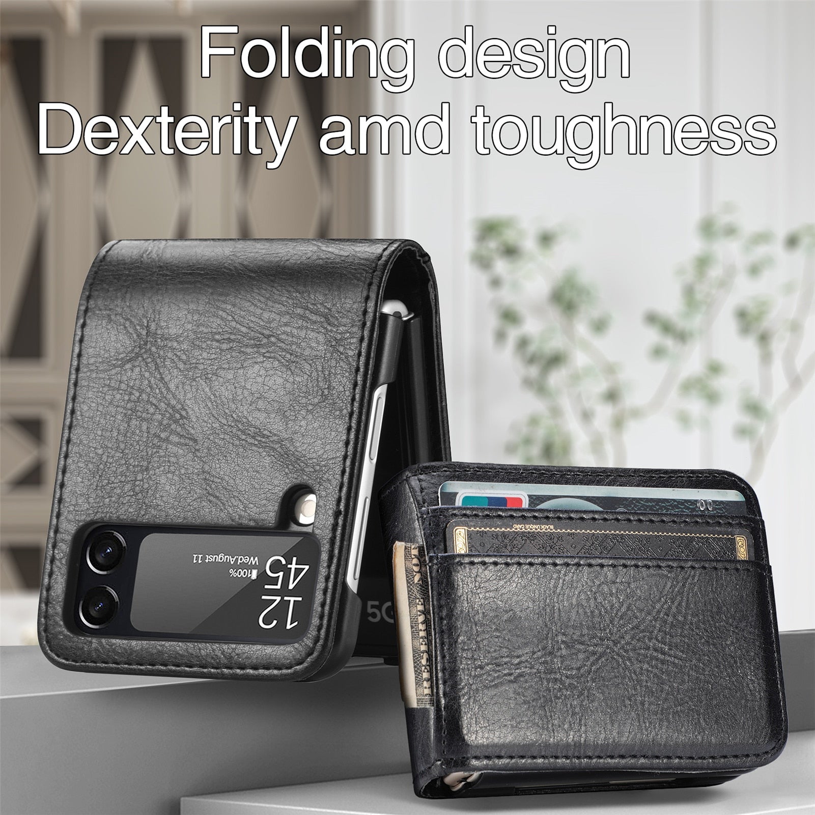 Wallet Function Leather Case for Samsung Galaxy Z Flip - iRelax® Australia