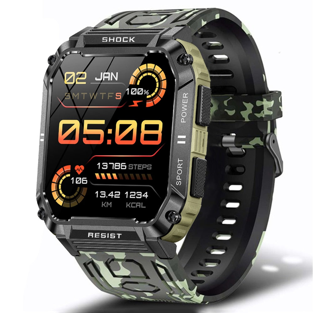 Rugged 1.95" Screen Sport Fitness Smart Watch