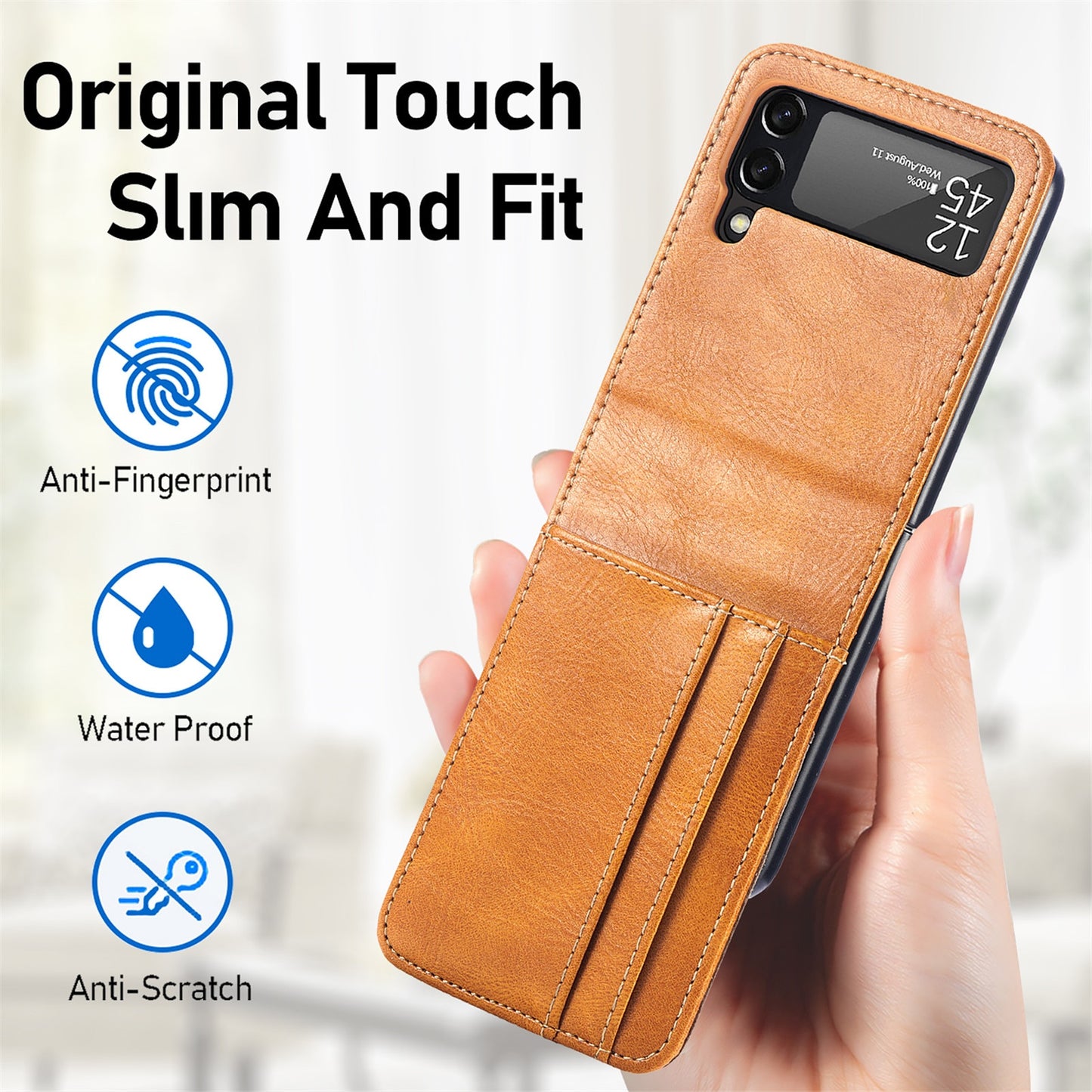 Wallet Function Leather Case for Samsung Galaxy Z Flip