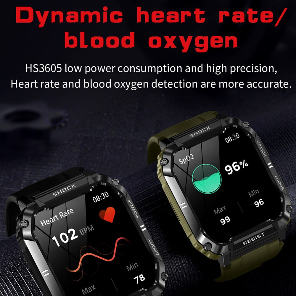 Rugged 1.95" Screen Sport Fitness Smart Watch