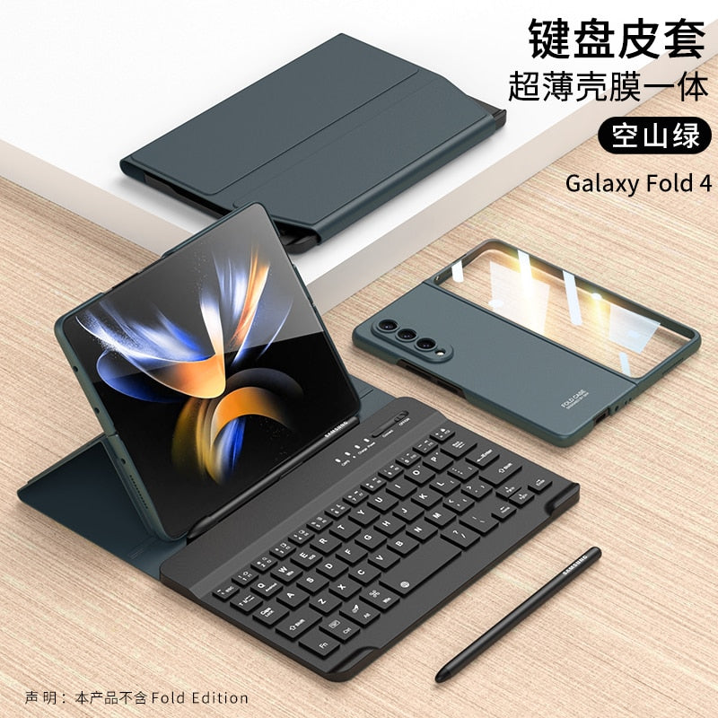 Luxury Wireless Keyboard Plus Case with Stand For Samsung Galaxy Z Fold