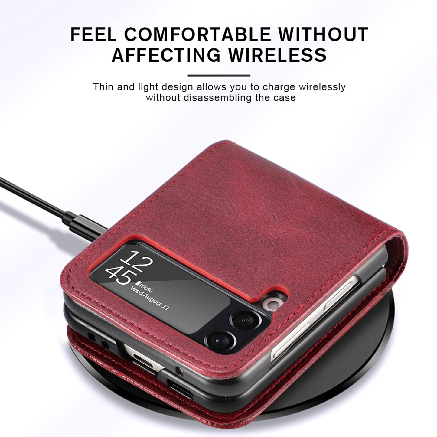 Wallet Function Leather Case for Samsung Galaxy Z Flip