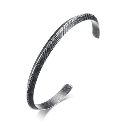 Viking Cuff Retro Tone Stainless Steel Pulseira Bracelet